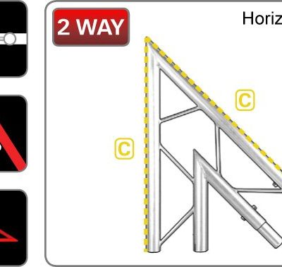 212 Ladder 2-Way Junction 45° Horizontal