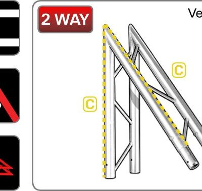 212 Ladder 2-Way Junction 45° Vertical