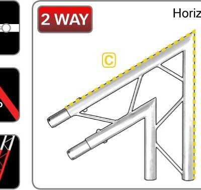 200 Series Ladder 2 Way Junction 60° Horizontal