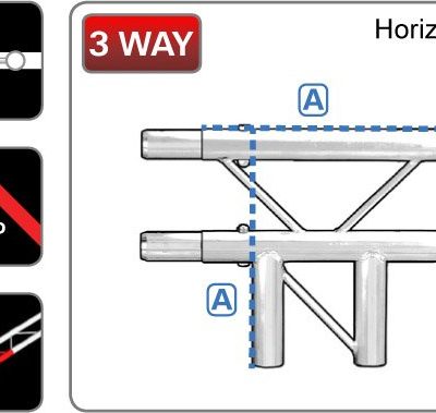 212 Ladder 3-Way Junction 'T' - Horizontal