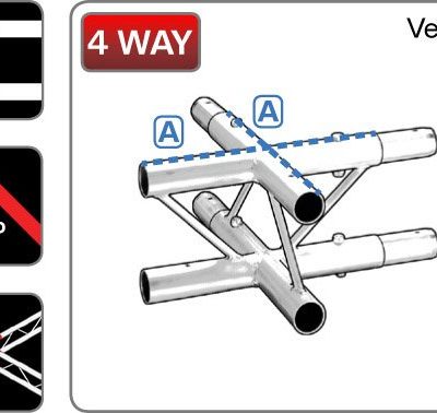 200 Series Ladder 4 Way Junction 90° Vertical