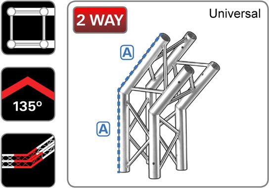 trilite-junction_quad_QD-J2-135 100 Series Quad 2 Way Junction 135° Universal