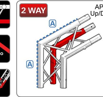 212 Triangular Truss 2-Way Junction  120° Apex Up/Down