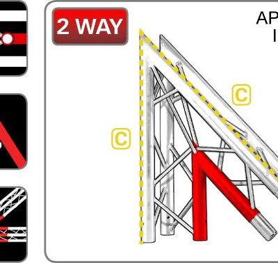 212 Triangular Truss 2-Way Junction  45° Apex In