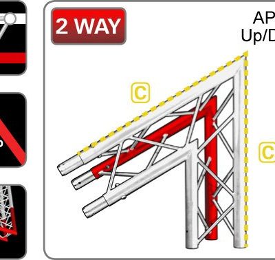 212 Triangular Truss 2-Way Junction  60° Apex Up/Down