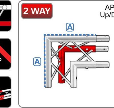 212 Triangular Truss 2-Way Junction 90° Apex Up/Down