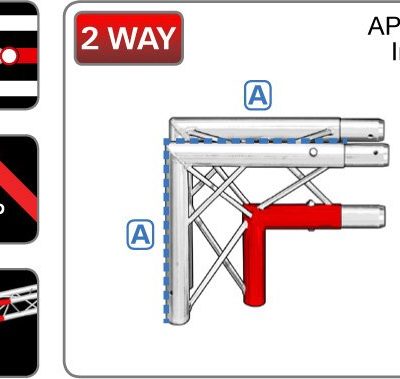 212 Triangular Truss 2-Way Junction  90° Apex In