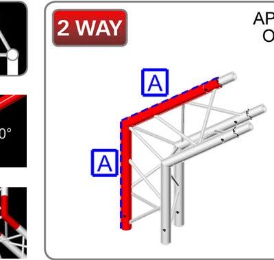 212 Triangular Truss 2-Way Junction 120° Apex Out